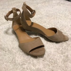 JCrew ankle strap wedges